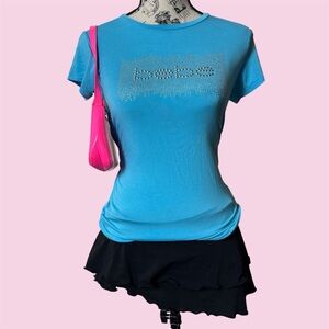 Bebe Turquoise Short Sleeve Tee